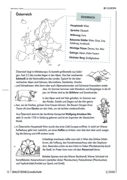 Europa Bausteine Grundschule Sachunterricht Grundschule