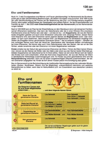 Ehe- und Familiennamen Ehe- und Familiennamen