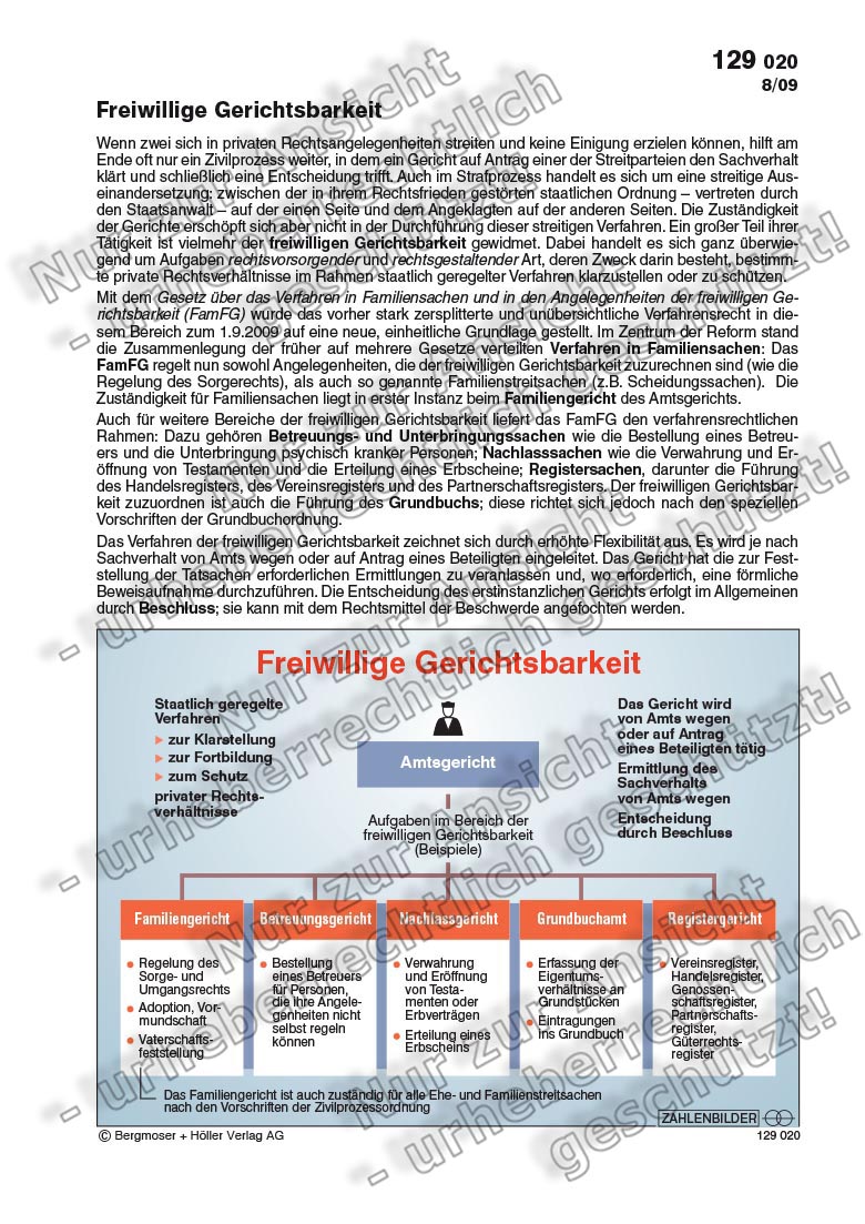 Freiwillige Gerichtsbarkeit | Zahlenbilder | Politik | Sekundarstufe II ...