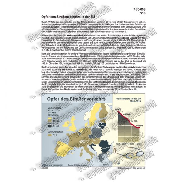Opfer des Straßenverkehrs in der EU