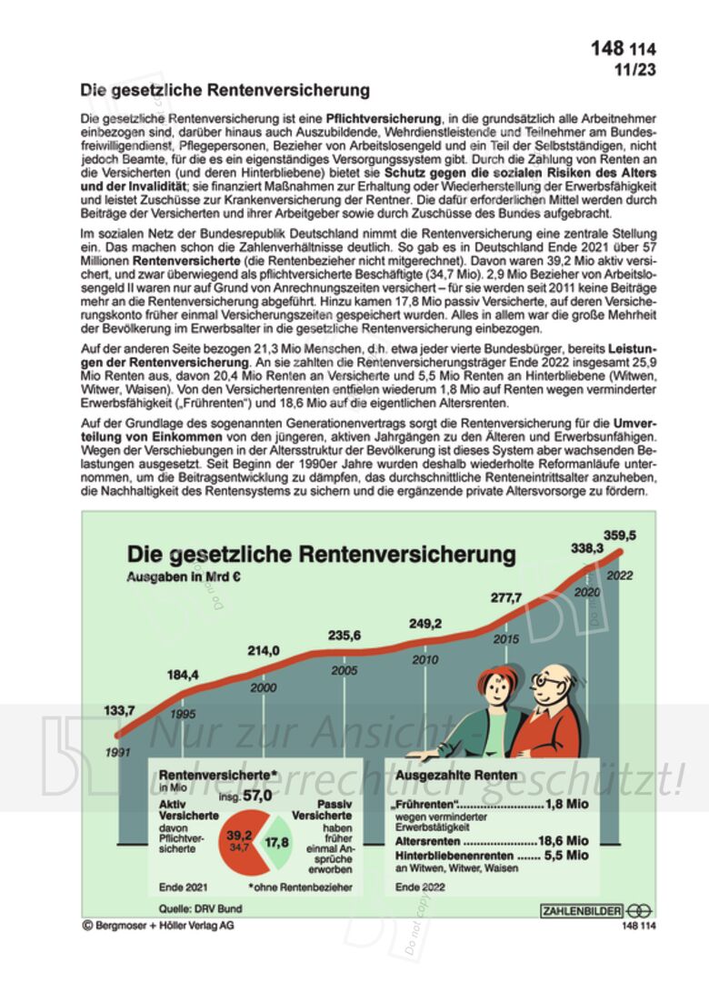 Die Gesetzliche Rentenversicherung | Zahlenbilder | Politik ...