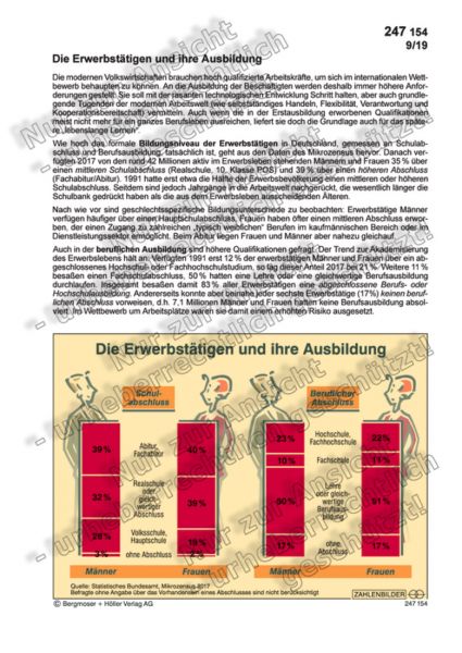 Die Erwerbstätigen und ihre Ausbildung