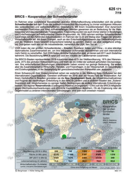 BRICS - Kooperation der Schwellenländer