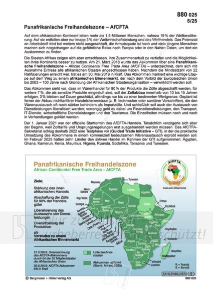 Panafrikanische Freihandelszone ? AfCFTA