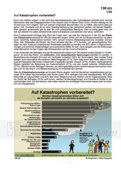 Auf Katastrophen vorbereitet? Auf Katastrophen vorbereitet?
