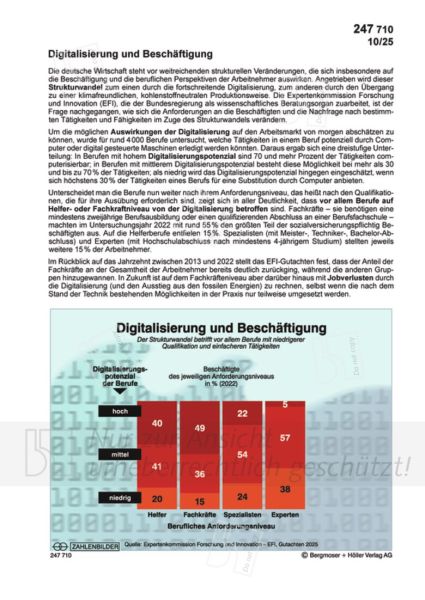 Digitalisierung und Beschäftigung Digitalisierung und Beschäftigung