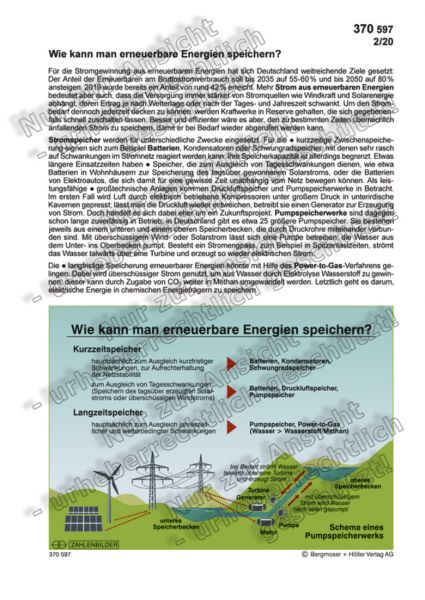 Wie kann man erneuerbare Energien speichern?