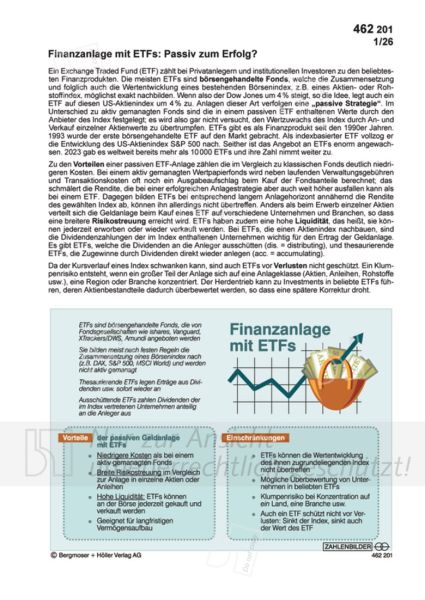 Finanzanlage mit ETFs: Passiv zum Erfolg?