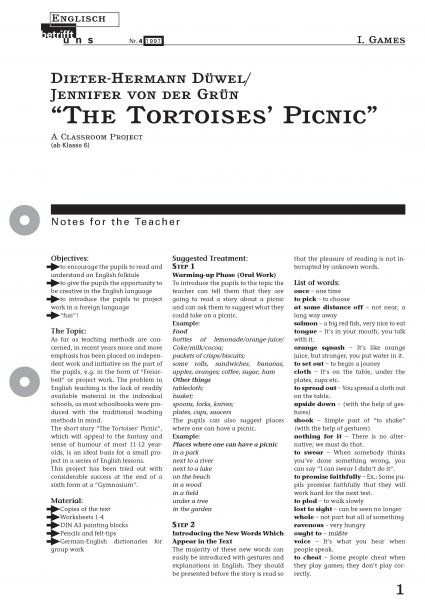 "The Tortoises' Picnic" - A Classroom Project