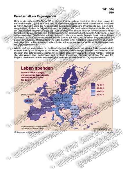 Bereitschaft zur Organspende