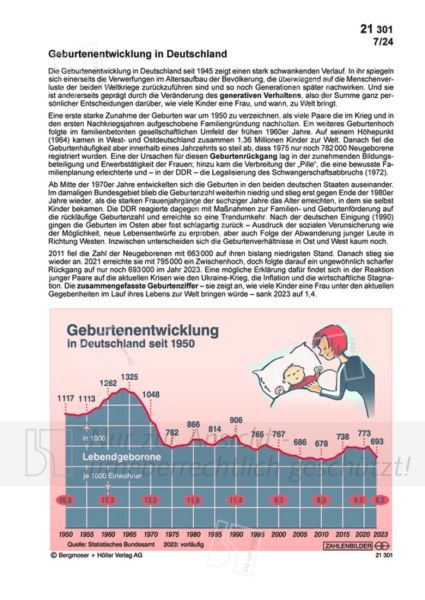 Geburtenentwicklung in Deutschland Geburtenentwicklung in Deutschland