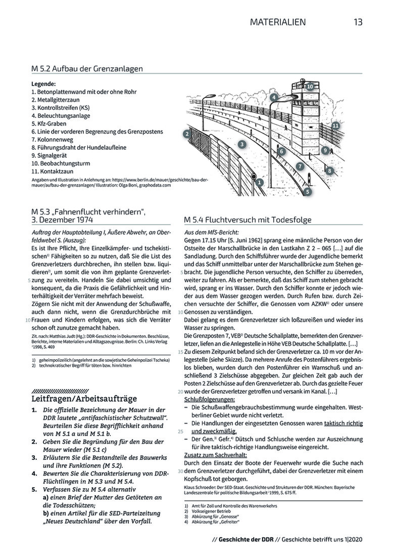 DDR: Bau Der Berliner Mauer 1961 | Arbeitsblätter Online