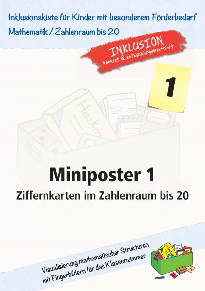Miniposter 1: Ziffernkarten im Zahlenraum bis 20