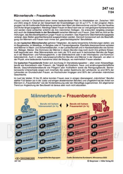 Männerberufe - Frauenberufe Männerberufe - Frauenberufe