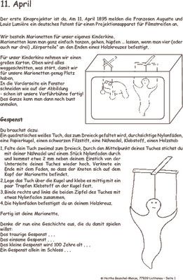 Patent Projektionsapparat für Filmstreifen - 11.04.1895