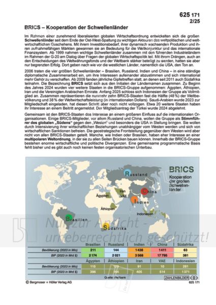 BRICS - Kooperation der Schwellenländer