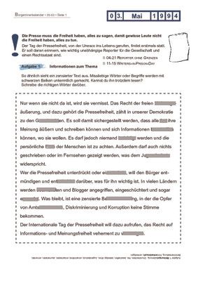 Pressefreiheit - 03.05.1994