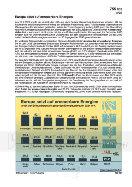 Europa setzt auf erneuerbare Energien