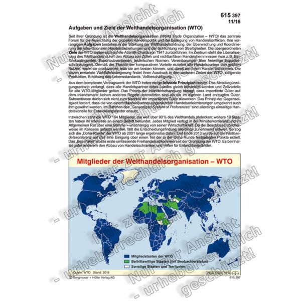 Aufgaben und Ziele der Welthandelsorganisation - WTO