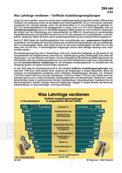 Was Lehrlinge verdienen - Tarifliche Ausbildungsvergütungen