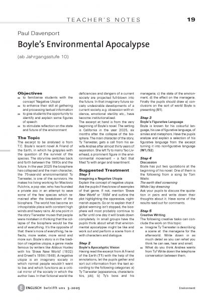 Boyle's Environment Apocalypse
