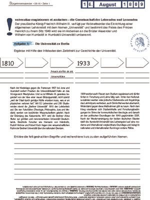 Die Humboldt-Universität - 16.08.1809