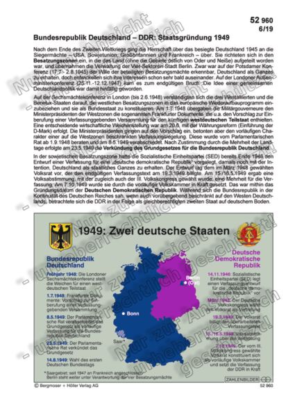 Bundesrepublik - DDR: Staatsgründung 1949