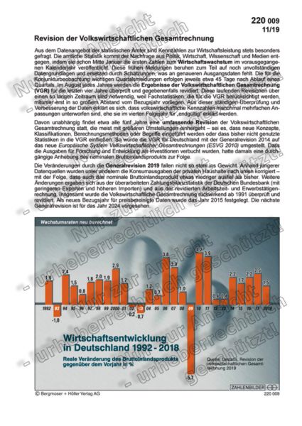 Revision der Volkswirtschaftlichen Gesamtrechnung