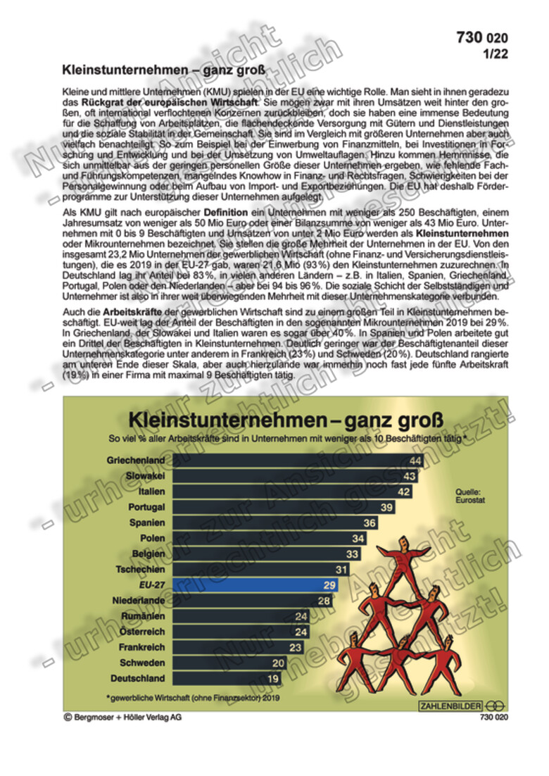 Kleinstunternehmen - Ganz Groß | Zahlenbilder | Politik | Sekundarstufe ...