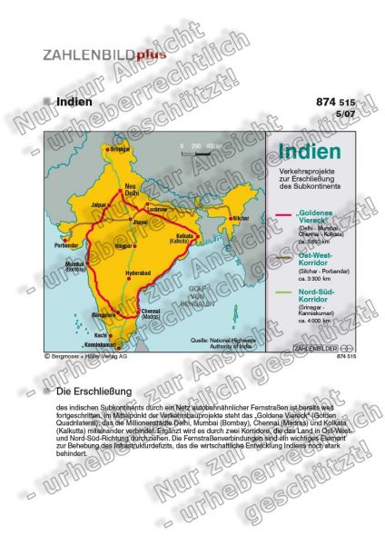Indien: Verkehrsprojekte zur Erschließung des Subkontinents