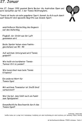 Boris Becker Nr. 1 der Weltrangliste - 27.01.1991