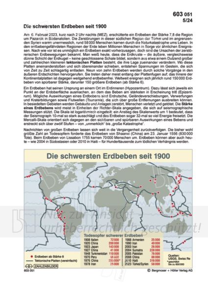 Die schwersten Erdbeben seit 1900