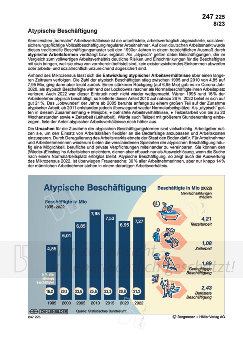 Atypische Beschäftigung | Zahlenbilder | Politik | Sekundarstufe II ...