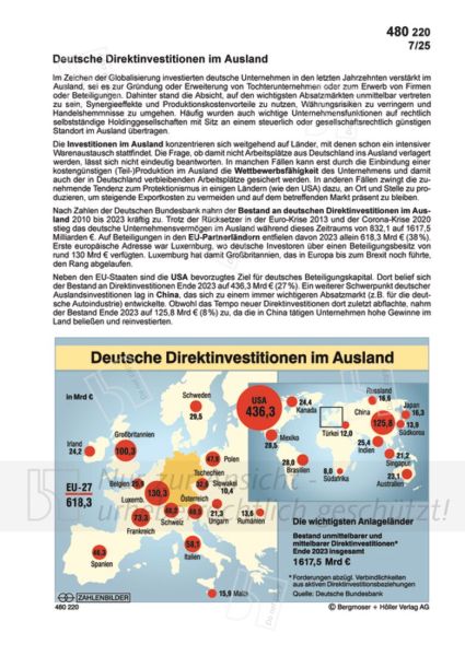 Deutsche Direktinvestitionen im Ausland