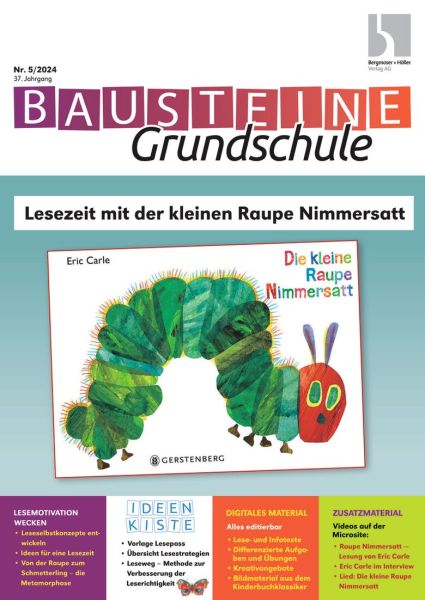 Lesezeit mit der kleinen Raupe Nimmersatt