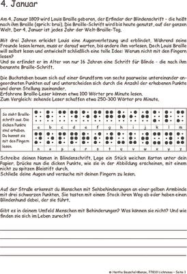 Louis Braille geboren ; Welt-Braille-Tag - 04.01.1809