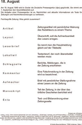 Gründung Deutsche Presseagentur (dpa) - 18.08.1949
