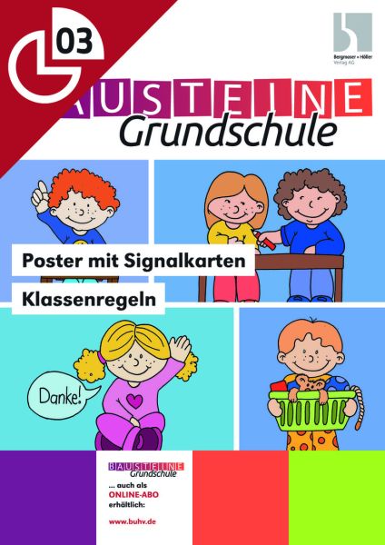 Poster mit Signalkarten Klassenregeln