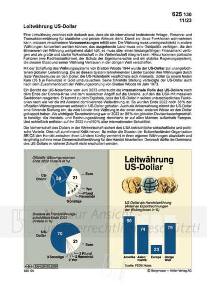 Leitwährung US-Dollar Leitwährung US-Dollar
