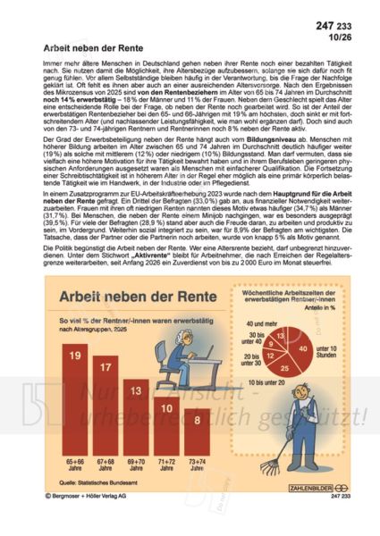 Arbeit neben der Rente