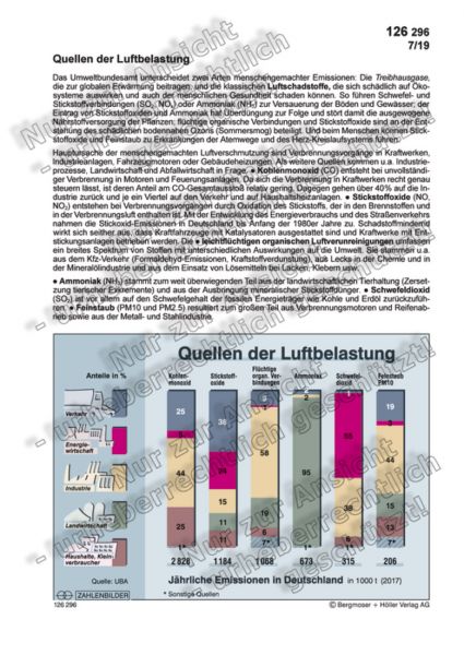 Quellen der Luftbelastung