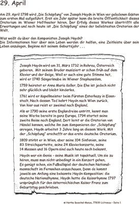 Uraufführung "Die Schöpfung" - 29.04.1798