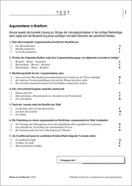 Schreiben als Prozess: zusammenfassen und argumentieren