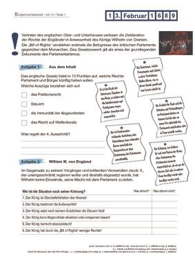 Bill of Rights - 13.02.1689