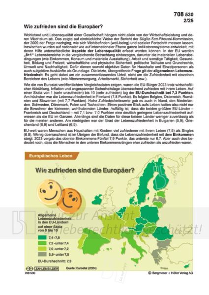 Wie zufrieden sind die Europäer?