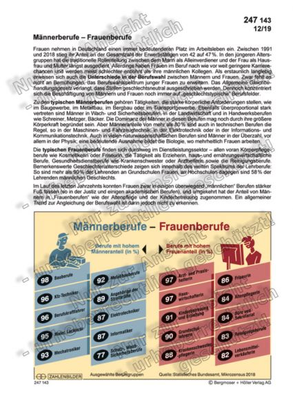 Männerberufe – Frauenberufe