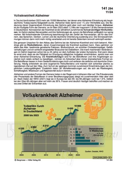 Volkskrankheit Alzheimer