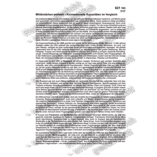 Militärstarke weltweit (Text)