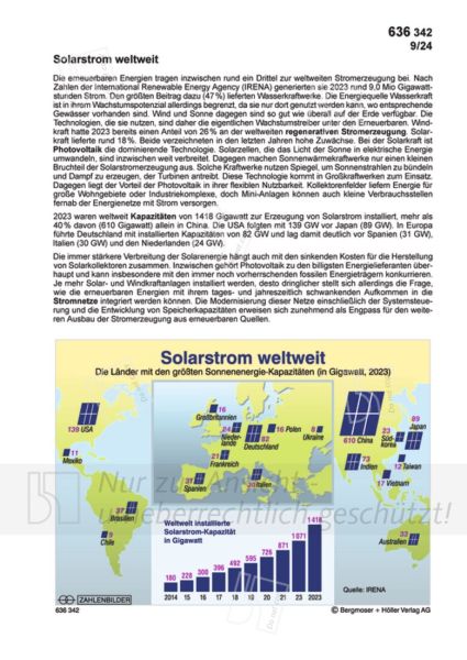 Solarstrom weltweit Solarstrom weltweit