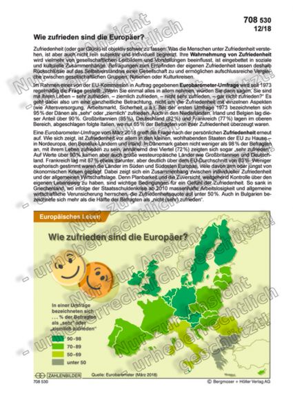 Wie zufrieden sind die Europäer?